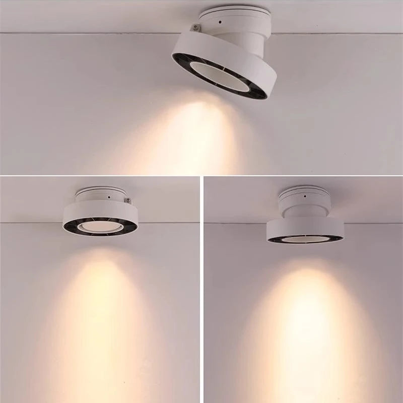 Plafonnier spot anneau led anti-éblouissement monté sur surface pliable - vue 5 sur 10
