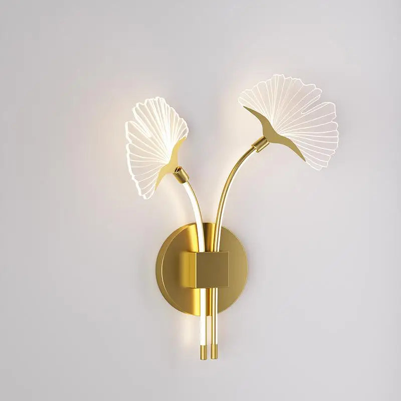 applique murale led en forme de feuille de ginkgo décorative - vue 9 sur 9