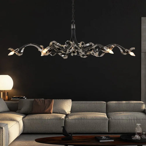 lustre postmoderne de luxe en acier inoxydable simple et personnalisé - vue 4 sur 8