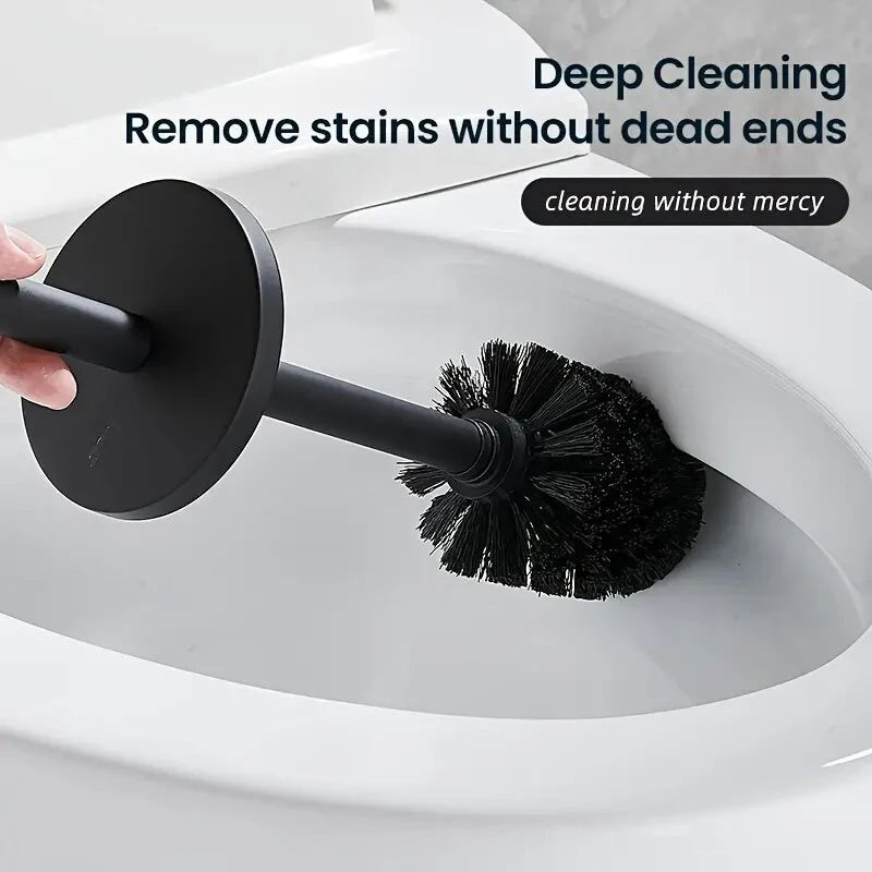 brosse en acier inoxydable avec support pour nettoyage salle de bain - vue 5 sur 13