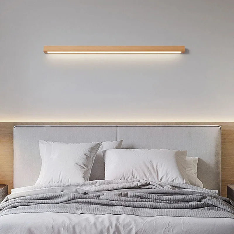 applique murale led en bois nordique à gradation - vue 3 sur 10