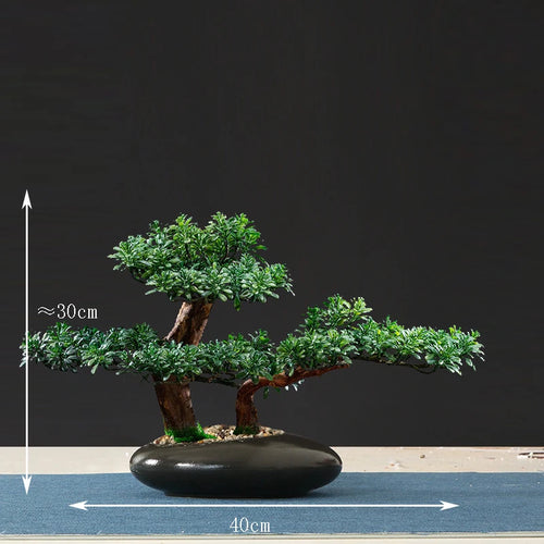 faux arbre bonsaï décoratif pour salon et aménagement paysager - vue 34 sur 36