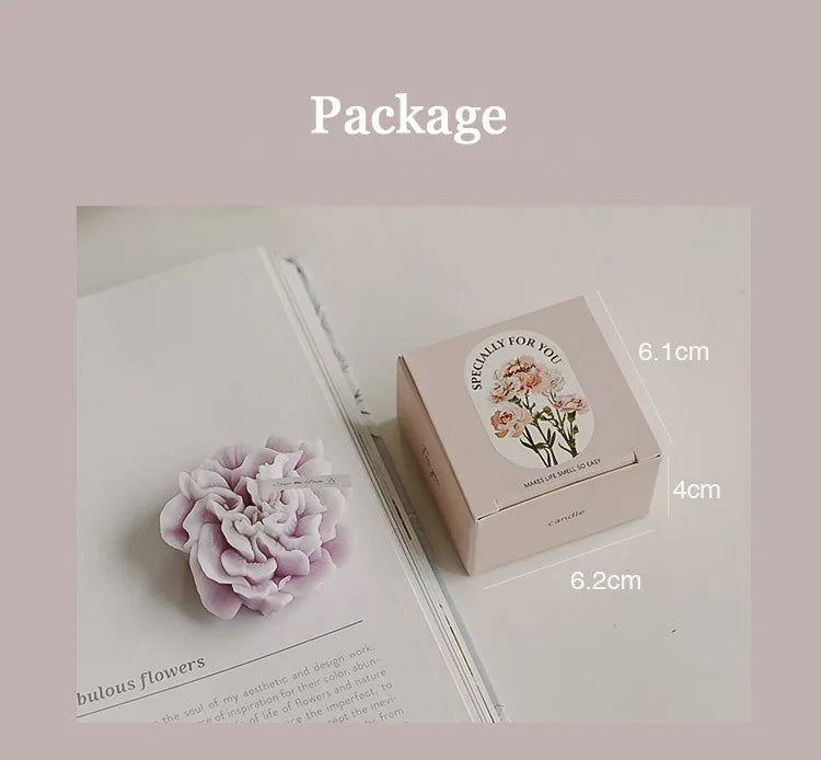 bougie parfumée artisanale en forme dœillet pour mariage et fêtes - vue 5 sur 13