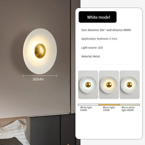 applique murale led ronde moderne pour décoration de luxe - vue 10 sur 11