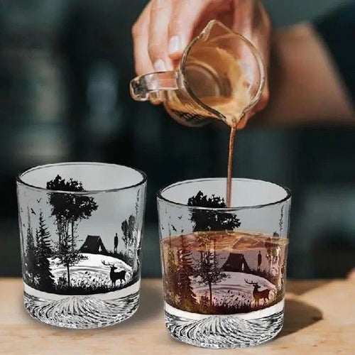 Verre à vin montagne enneigée relief rocher 300ml - vue 5 sur 6