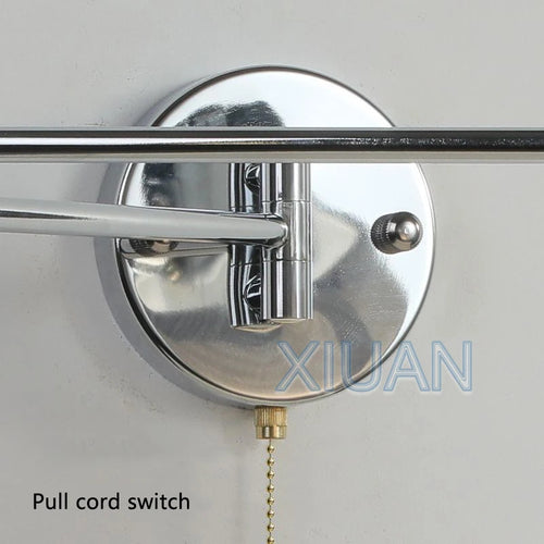 applique murale moderne bras pivotant led en tissu plissé métal - vue 7 sur 23