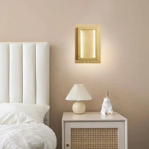 applique murale led rectangulaire en cuivre pour hôtel - vue 3 sur 8