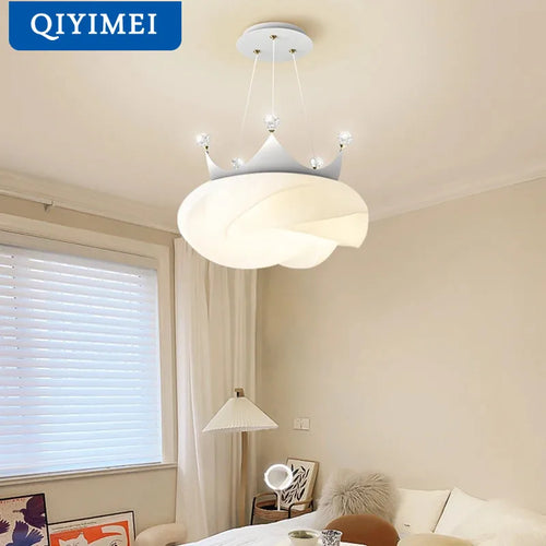 lustre led moderne pour décoration d'intérieur en forme de couronne - vue 2 sur 12
