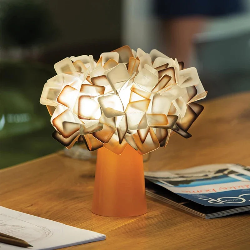 lampe de bureau moderne slamp clizia en plastique pvc fleur - vue 3 sur 13