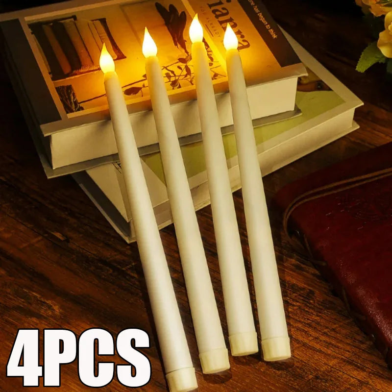 lot de bougies led scintillantes sans flamme pour décoration de noël - vue 1 sur 15