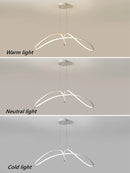 lustre en aluminium en forme de papillon avec éclairage led