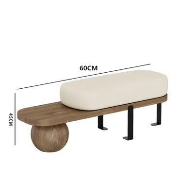 tabouret nordique en bois massif pour chaussures et repos - vue 21 sur 27