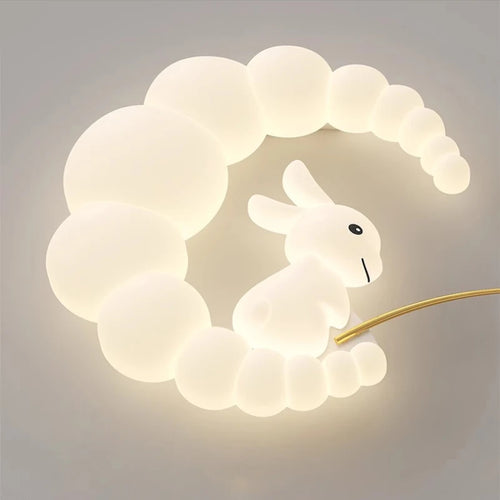 plafonnier lapin mignon pour chambre d'enfant moderne et chaleureuse - vue 6 sur 10
