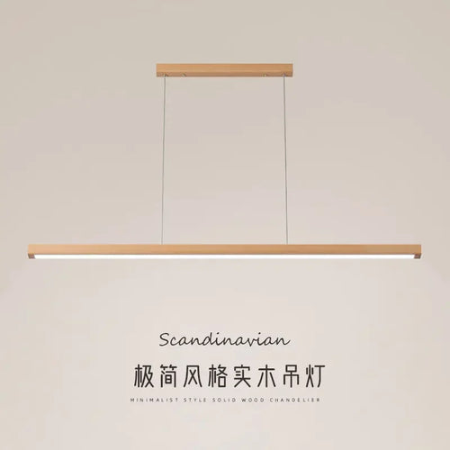 Lustre nordique Simple en bois massif - vue 2 sur 7