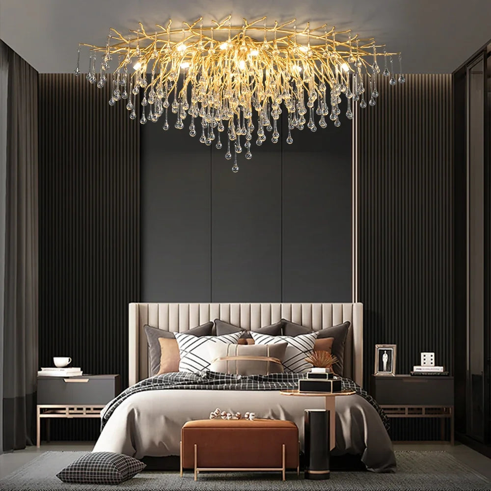 lustre nordique à led en cristal pour un éclairage élégant - vue 5 sur 16