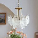 suspension moderne en verre clair style français luxe