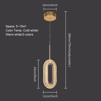 suspension à led moderne pour éclairage intérieur décoratif