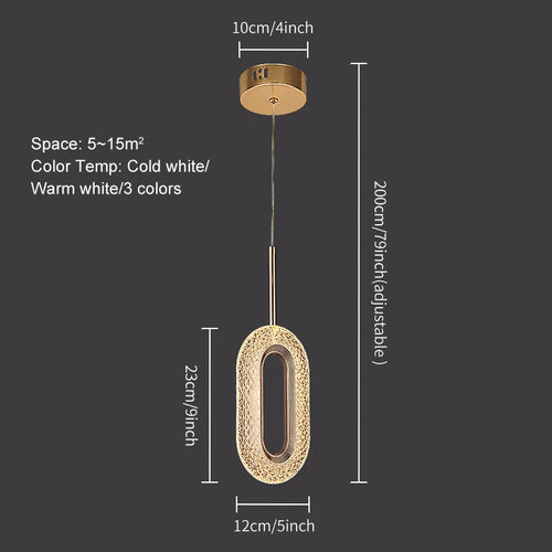 suspension à led moderne pour éclairage intérieur décoratif