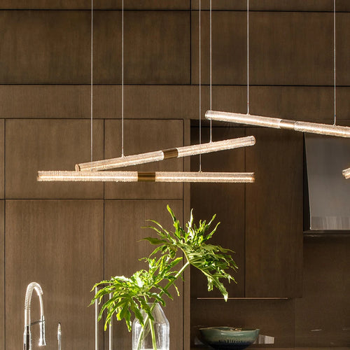 suspension en bois design nordique moderne led gradable - vue 4 sur 8