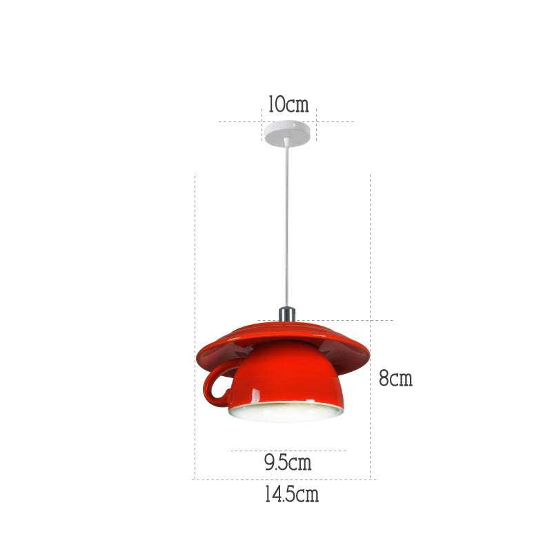 suspension moderne en céramique led théière pour cuisine - vue 21 sur 30
