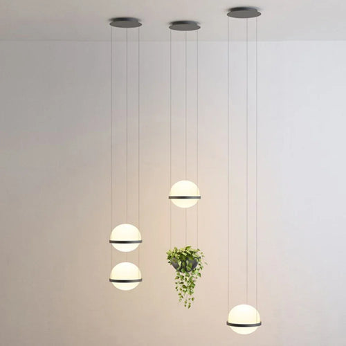 lustre moderne diy led avec pot de fleurs pour jardin céleste - vue 4 sur 18