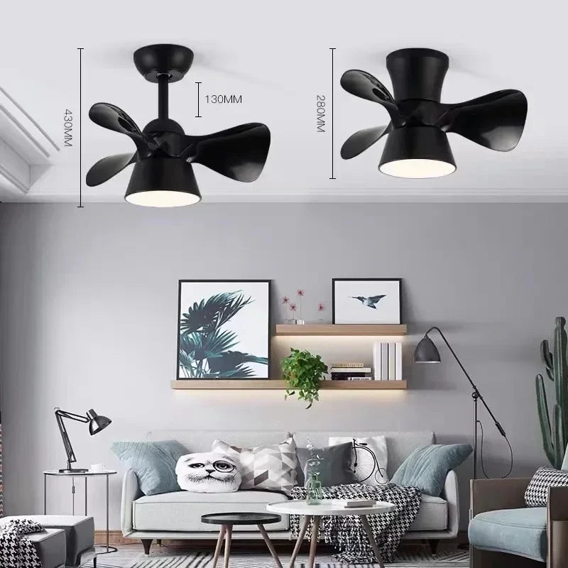 ventilateur de plafond lumineux avec télécommande et 6 vitesses - vue 4 sur 12