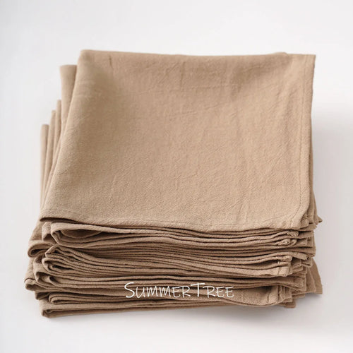 Serviette de table coton lave style vintage lot12