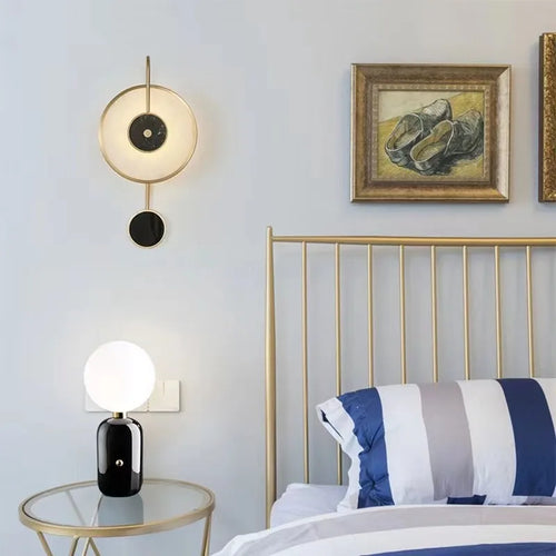 Nordic light luxury strip bubble glass wall lamp designer decorates bedroom bedside lamp, living room background wall wall lamp - vue 6 sur 11