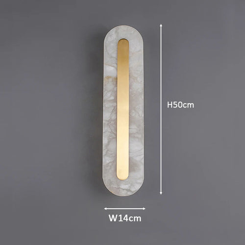 applique murale led de luxe en marbre naturel ovale rectangulaire
