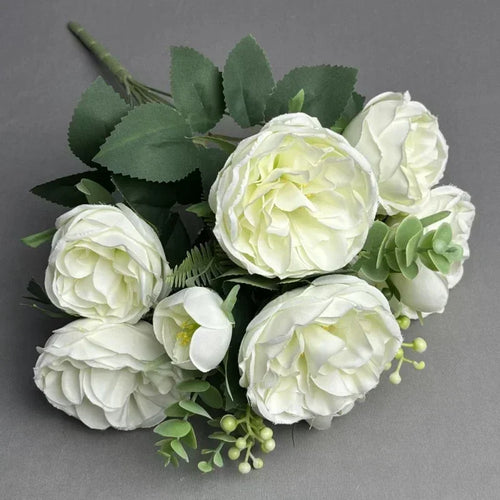 bouquet de pivoines artificielles pour mariage et décoration élégante - vue 8 sur 8