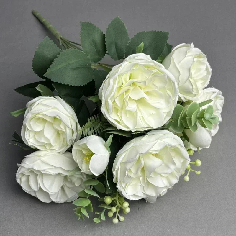 bouquet de pivoines artificielles pour mariage et décoration élégante - vue 7 sur 8