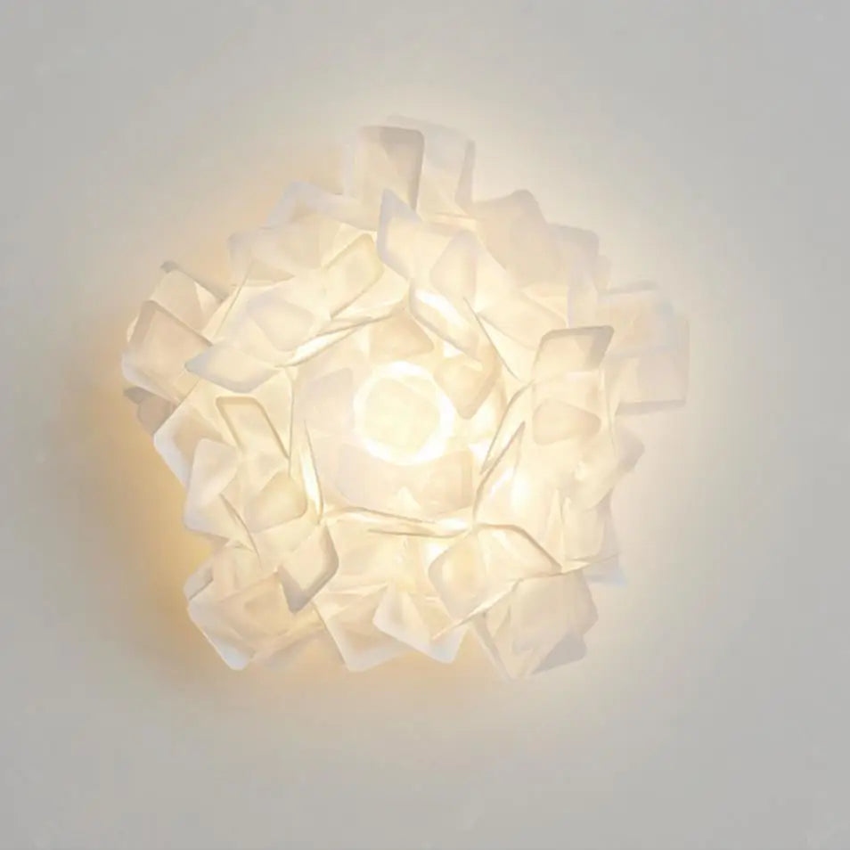 applique murale led acrylique romantique fleur blanche moderne - vue 5 sur 6