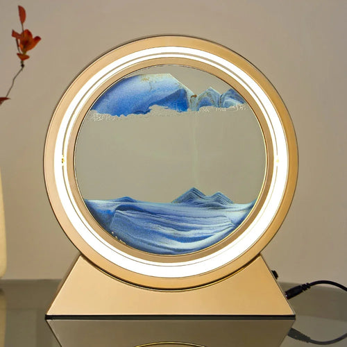 lampe de table créative avec sable mouvant 3D décoratif - vue 3 sur 24