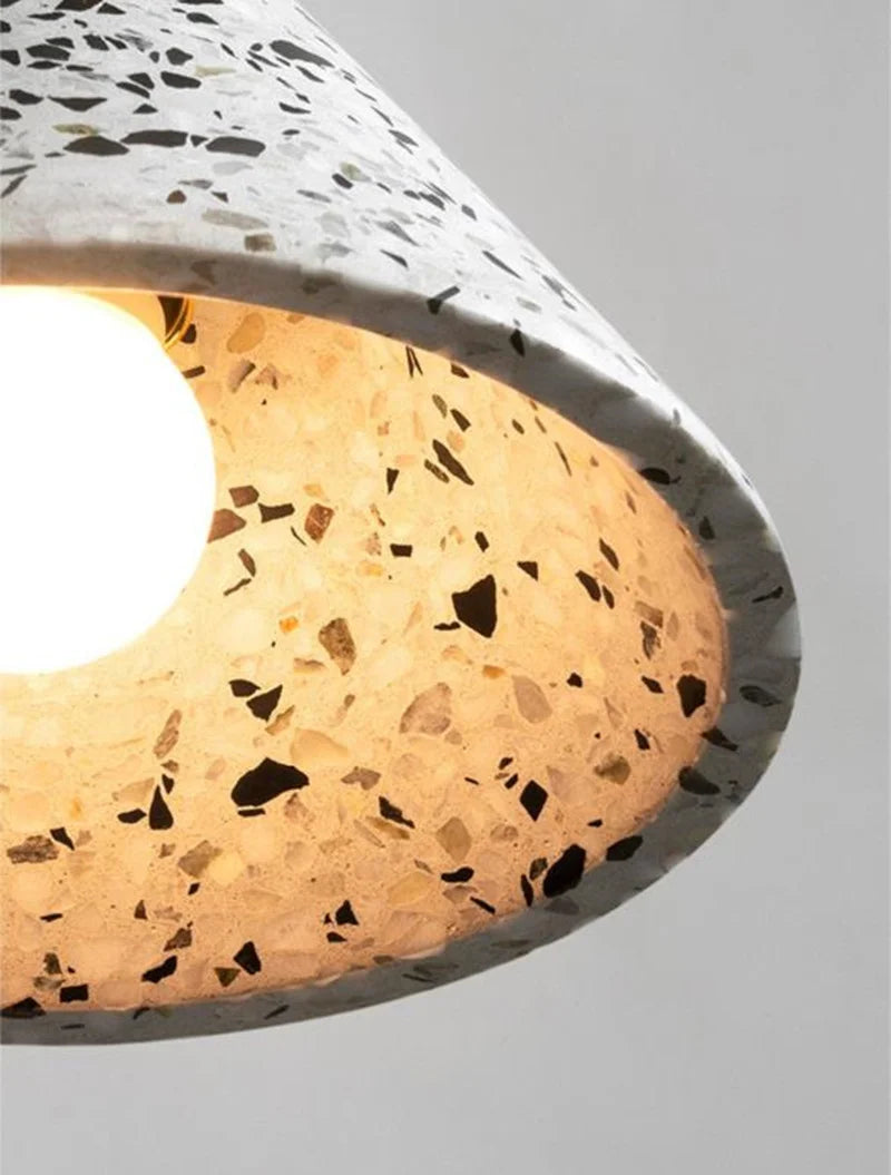 suspension en terrazzo style industriel rétro pour éclairage créatif - vue 5 sur 8
