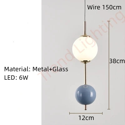 lampe suspendue led en verre avec fil réglable 4000k - vue 12 sur 12