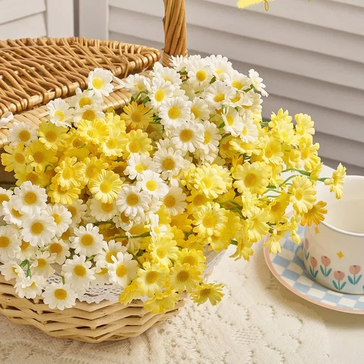 60 têtes de marguerites artificielles pour décorations diverses - vue 6 sur 8