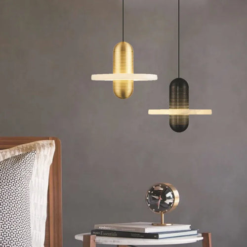 lustre en marbre naturel design nordique pour intérieur élégant - vue 6 sur 14