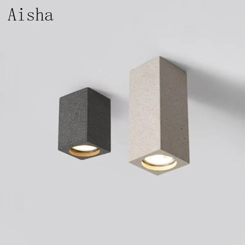 plafonnier terrazzo led en ciment style industriel pour intérieur moderne - vue 2 sur 12