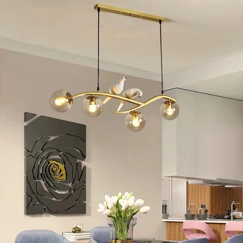 lustre design en forme d'oiseau pour décoration intérieure moderne - vue 6 sur 9