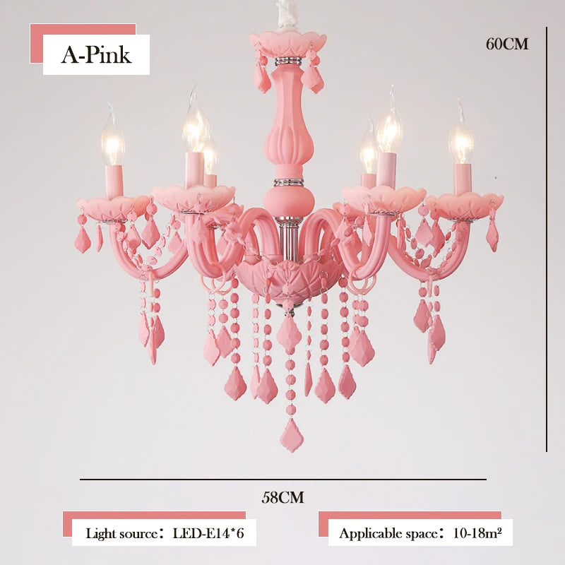 lustre en cristal pour une chambre de petite fille - vue 9 sur 12