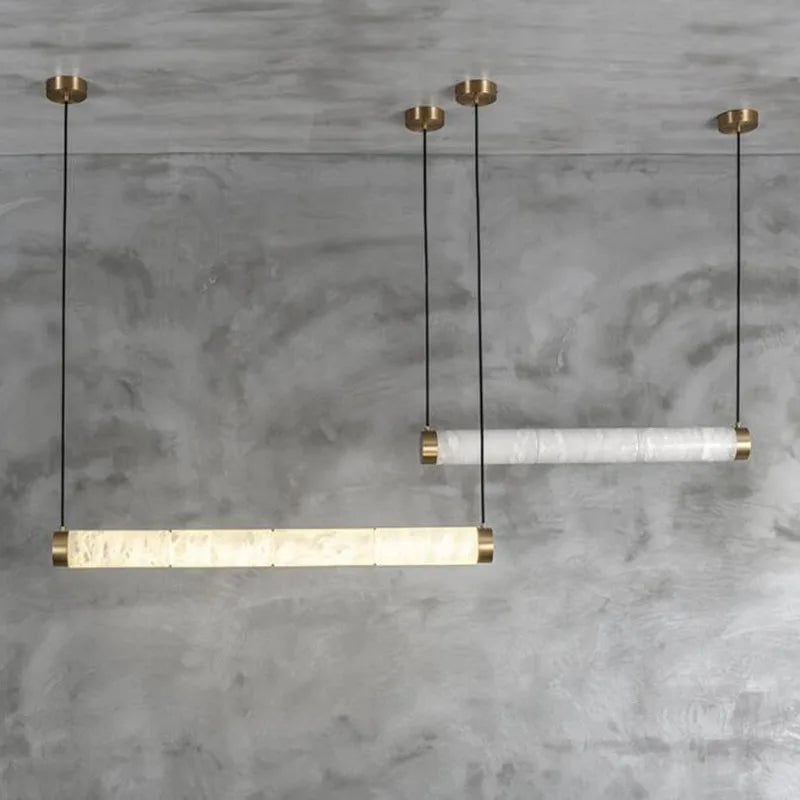 Lustre en cuivre de forme longue de luxe Décor - vue 3 sur 10