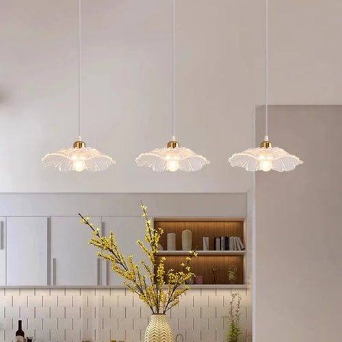 lustre nordique led en forme de fleur de lotus - vue 5 sur 15
