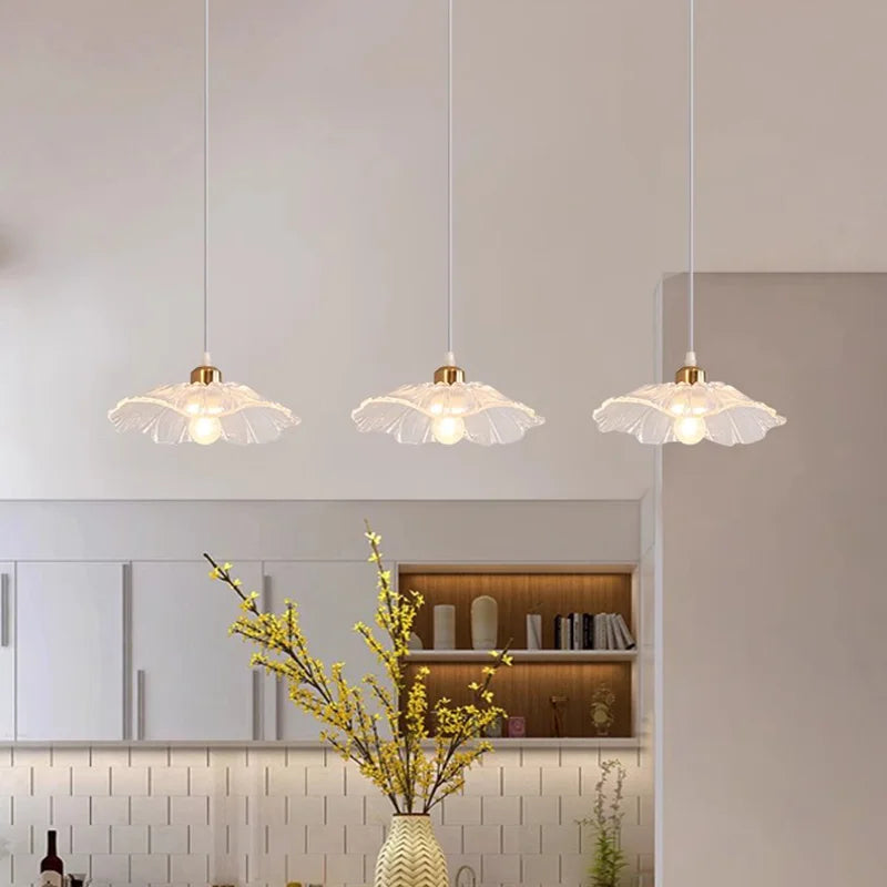 lustre nordique led en forme de fleur de lotus - vue 4 sur 15