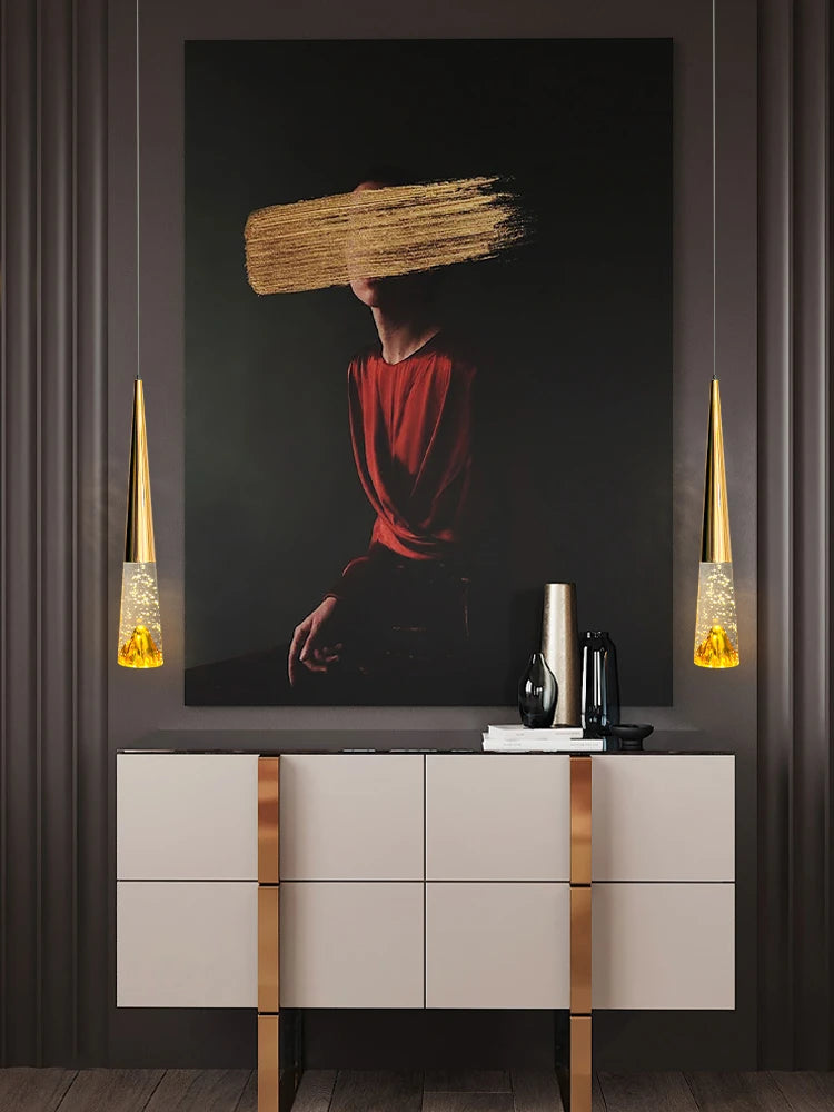 lustre en cristal bulles pour éclairage de luxe nordique - vue 4 sur 8