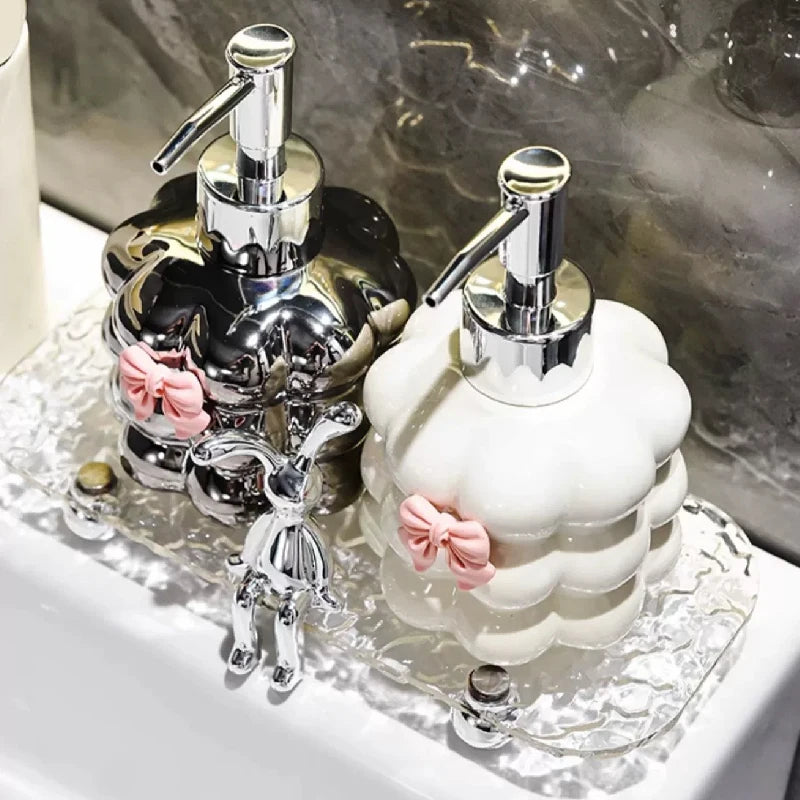 bouteille en céramique pour shampoing et désinfectant manuel - vue 5 sur 10