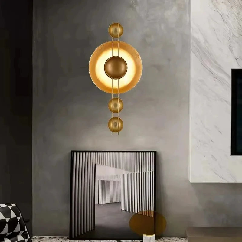 applique murale art déco en métal doré pour décoration intérieure - vue 4 sur 8