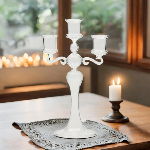 bougeoir en verre décoratif pour mariage et nouvel an - vue 6 sur 6