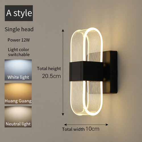 applique murale moderne en acrylique pour décoration intérieure à led - vue 4 sur 21
