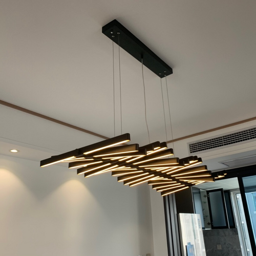 Lustre design LED en baguette lumineuse Bilbao - vue 6 sur 15