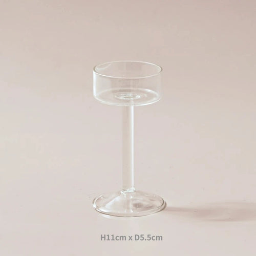 ensemble de bougeoirs en verre pour décoration de table élégante - vue 9 sur 9